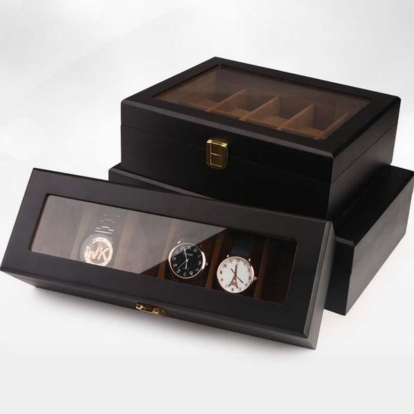 

jewelry pouches, bags solid wooden paint watches boxes exquisite skylight bracelet sorting collection box gift packaging display, Pink;blue