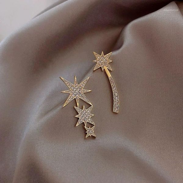 

fashionable asymmetry individual character awang star earring makings joker is full of get simple and advanced feeling eardrop e1, Golden;silver