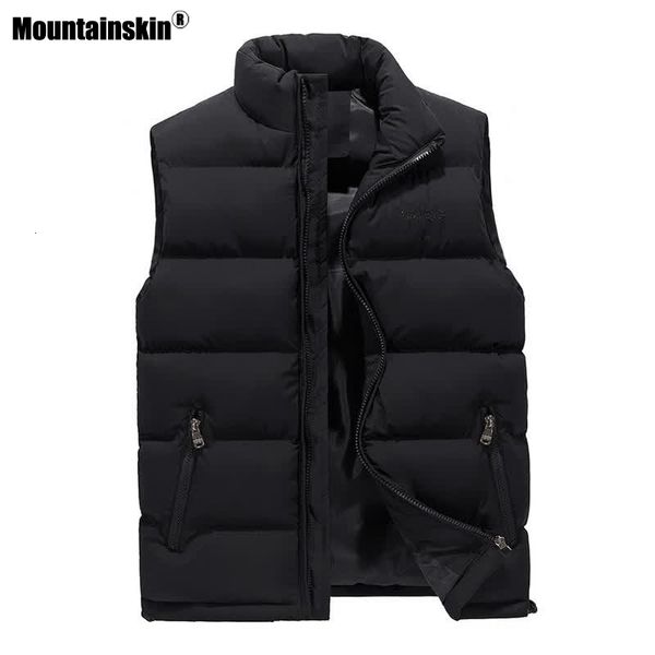 

mountainskin men's winter autumn men thick warm cotton vest casual solid windproof sleeveless jacket male large size mt026