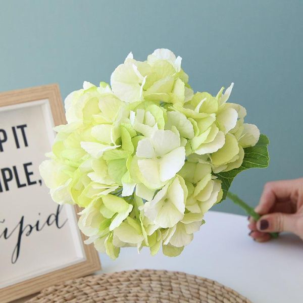 

10pcs hydrangea single flower branch artificial flower wedding decoration christmas party silk fake for home decor crate