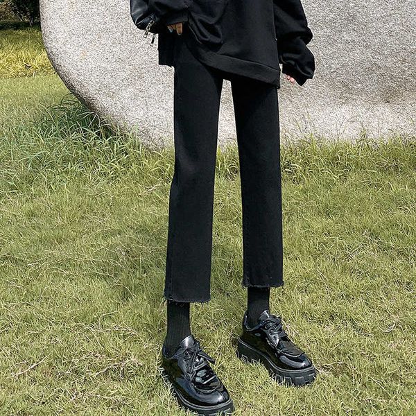 

new fashion stretch black small straight pants capris jeans for women, Blue