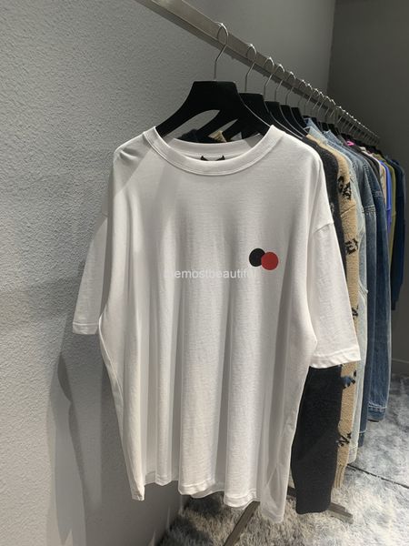 

women's t-shirt spring and summer high version b little print pullover round neck loose casual men's women's same t-shirt sho, White