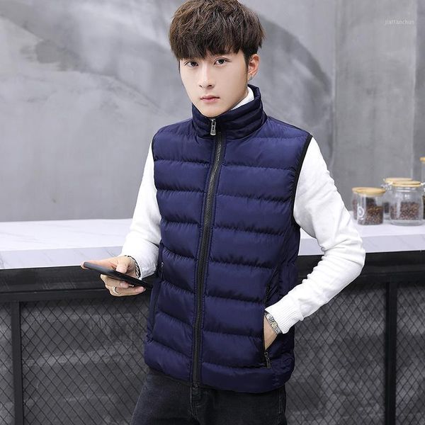 

zng waistcoat casual korean fashion vest coat men sleeveless vests winter male mens vest plus size1, Black;white