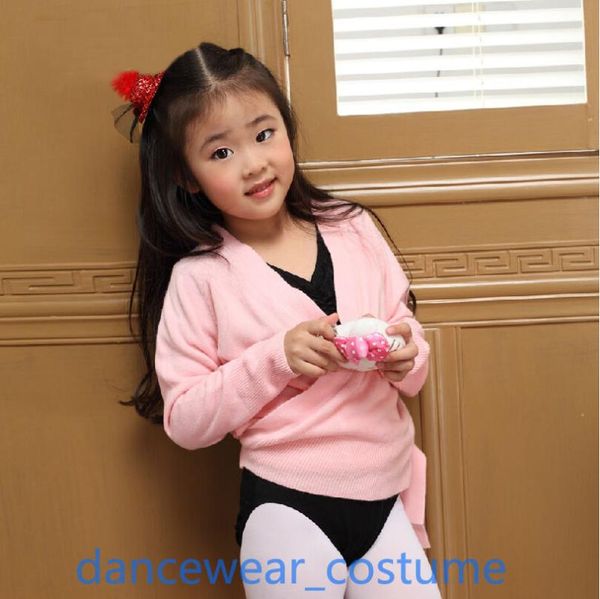 

girls knit ballet gymnastics crossover wrap cardigan tie dance sweater dress sweater cardigan, Blue