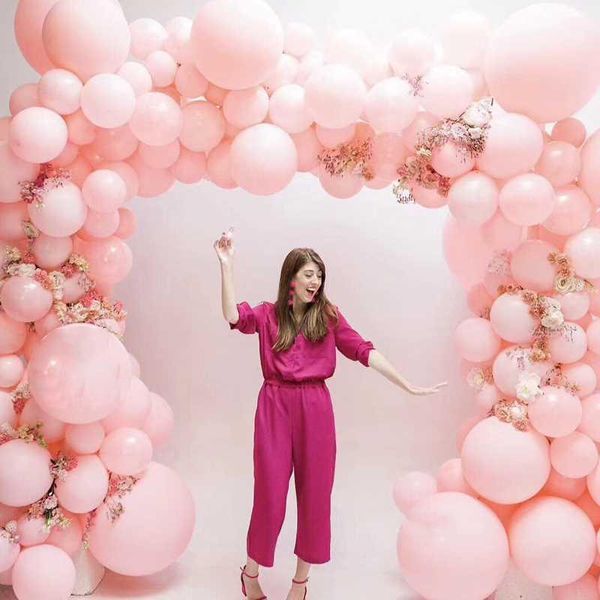 

party decoration beautiful giant pink peach round balloons 5/10/18/24/36 inch jumbo macaron pastel baloes baby shower pography decoration1