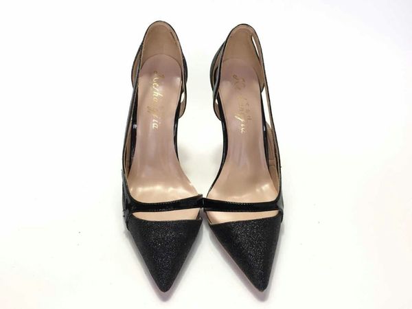 

2020 keshangjia plus size 44 high heels shoes women pumps sweet luxury black wedding shoes ankle strap pumps c0202