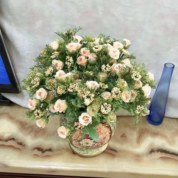 

15 heads eternal rose artificial decoration autumn decoration artificial flowers diy for wedding home christmas decor flowers1