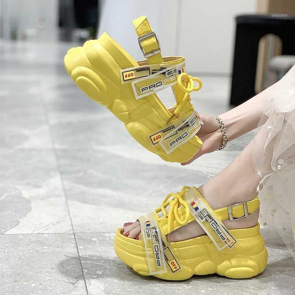 

sandals women platform chunky buckle designers wedges shoes woman fashion open toe gladiator sandal casual sport 8cm1, Black