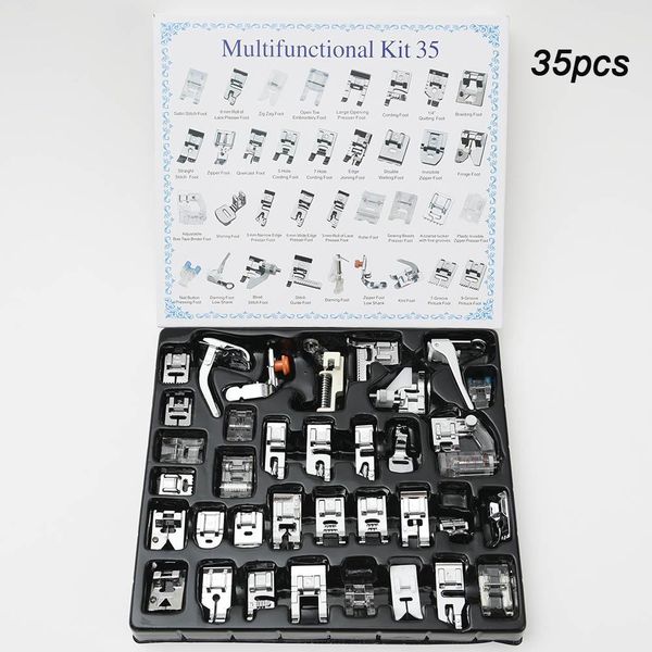 

inne 16 32 35 42 45 52 62 pcs for brother singer darning sewing machine presser press foot feet domestic braiding blind stitch wmtpvg