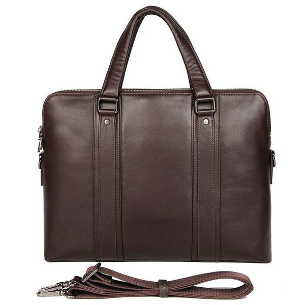 

man briefcase cowhide leather men's handbag business men briefcase bag large capacity shoulder tote bags 15 inch man lapbag