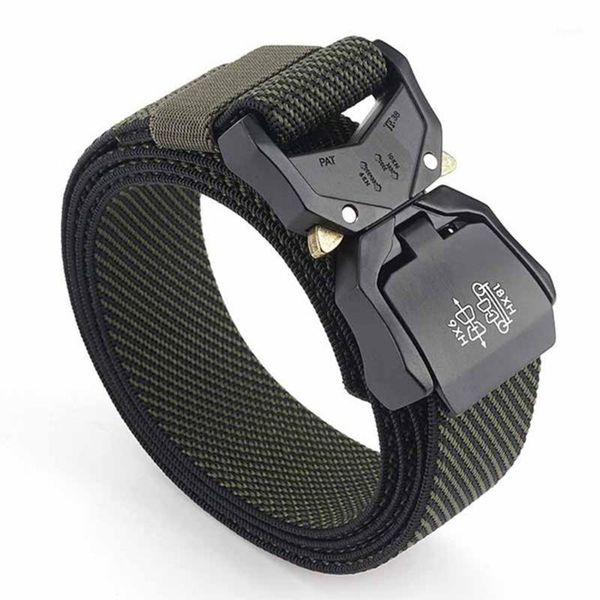 

waist support outdoor tactical belt aluminum alloy lightweight outer adjustable elastic weave army sports accessories1, Black;gray