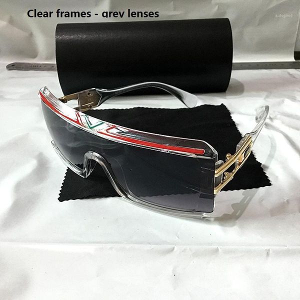 

sunglasses man big face rectangular glasses contains a black leather box clear grey sunglasses1, White;black