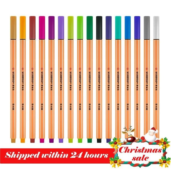 25 stücke Deutschland STABILO 88 faser stift 0,4mm feine skizze nadel technische stift multifunktions tinte gel stift marker für Kunst Liefert Y200709