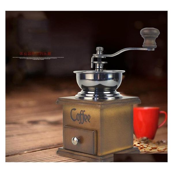 

coffee grinder manual wooden grinding machine ceramics core handmade retro style m jllhzl powerstore2012