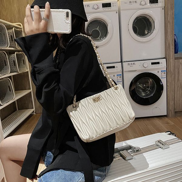 

fashionable lingge chain bag for women 2020 fashionable new fashion korean version versatile simple shoulder straddle bag c1114