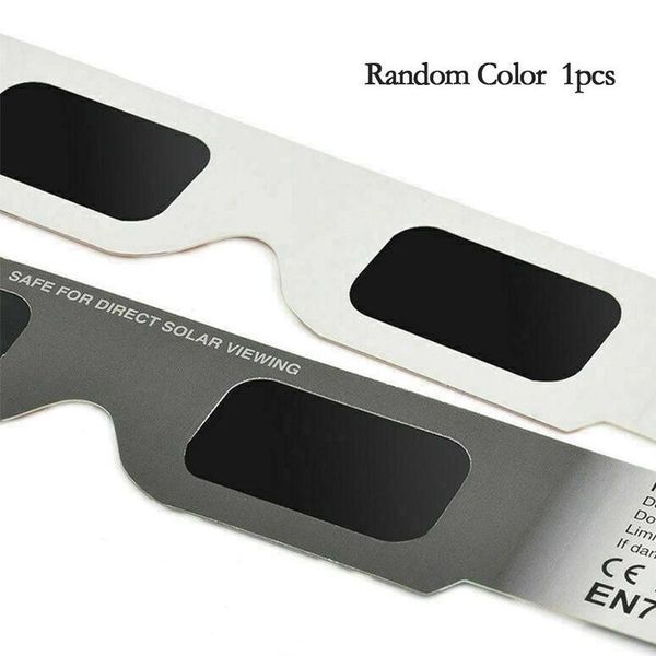 

1pcs paper random color observation outdoor total anti-uv solar eclipse glasses