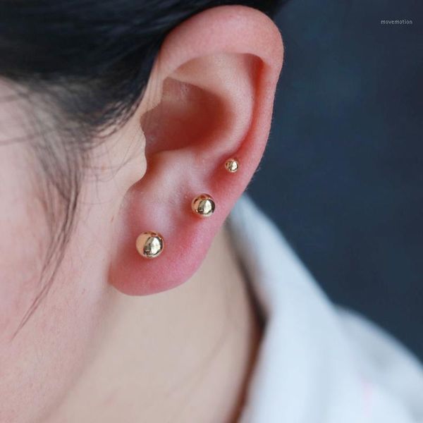 

3 pair gold beads earrings gold filled vintage charm jewelry minimalist chain brincos party gift oorbellen earrings for women1, Silver