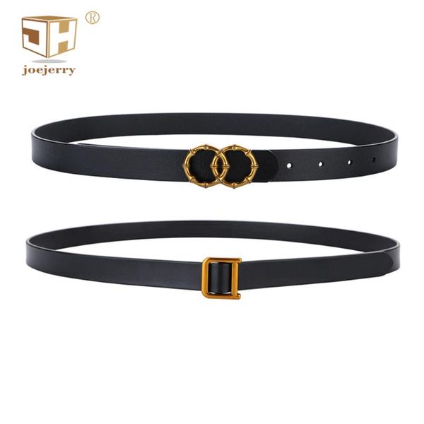 

2pcs оригинальные черные кожаные ремни для джинсов платья пояса урожай с золотой пряжкой, Black;brown