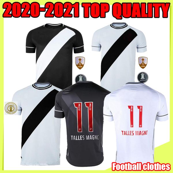 

20 21 club vasco da home away gama soccer jerseys 2020 2021 maxi rios paulinho fabiano muriq black white football shirt s-2xl, Black;yellow