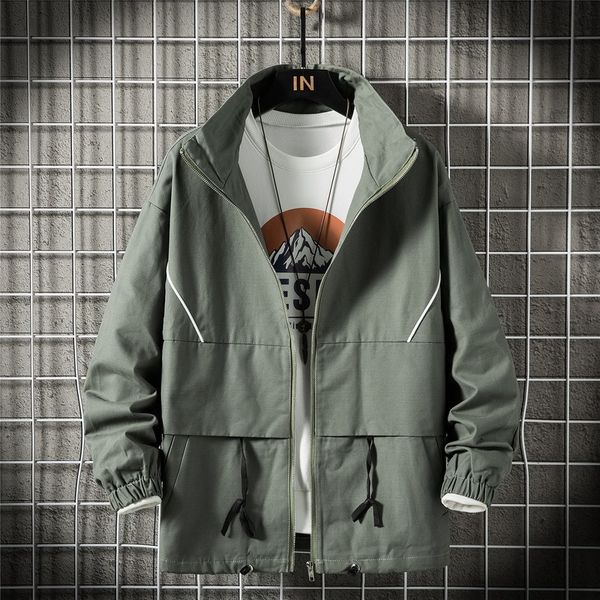

2021 casual england style new spring autumn jacket men's brand clothes plus oversize m-5xl jk2059 43d5, Black;brown
