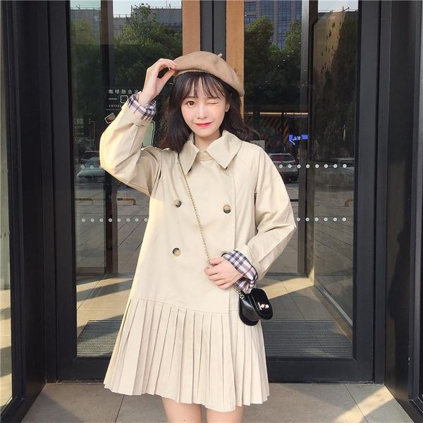 

lovely autumn new students winter coat women woolen autumn korean loose preppy style 7096#, Tan;black