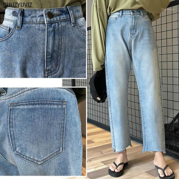

guuzyuviz vintage casual wide leg jeans woman high waist denim trousers womens plus size jean pants femme vaqueros mujer1, Blue
