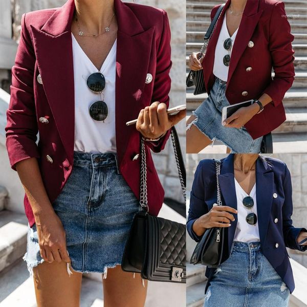 

streetwear elegant turn down collar autumn coats and jackets women slim ladies coat double-breasted female casual clothes 20201, Black;brown