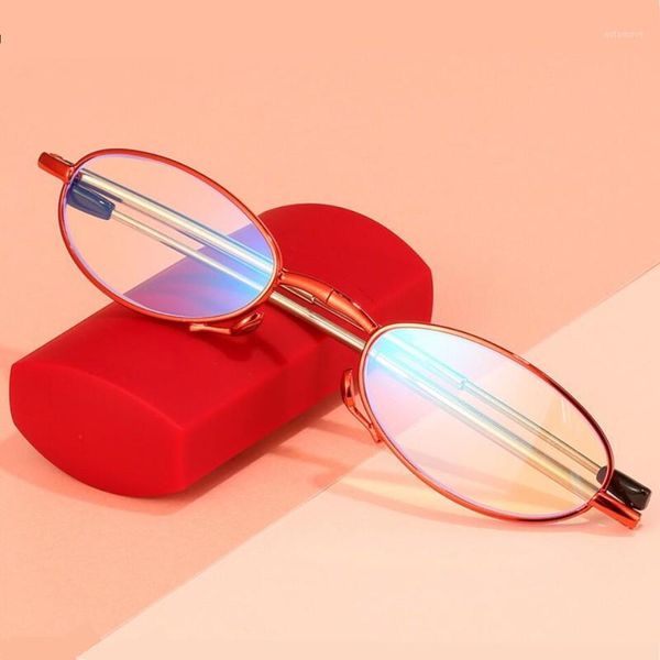 

ultralight fold glasses unique designer women retro reading glasses female fashion anti-blue blocking frame1, White;black