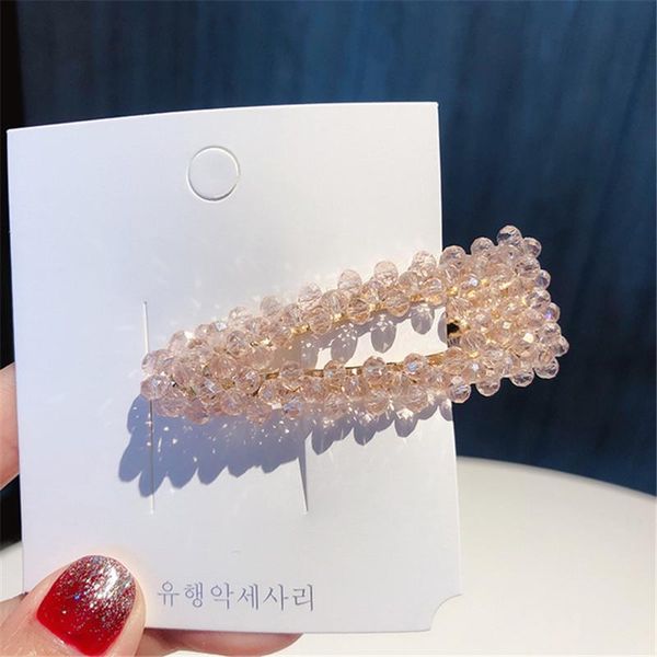 

мода crystal pearl painpin женщины barnettes fairgrip geometry треугольный квадратный красный цвет зажим для волос металлические аксессуары, Slivery;golden