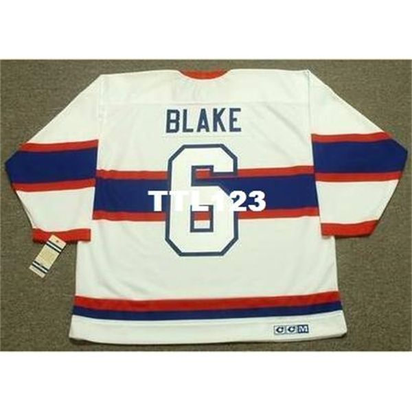 

men #6 toe blake montreal canadiens 1946 ccm vintage away hockey jersey or custom any name or number retro jersey, Black