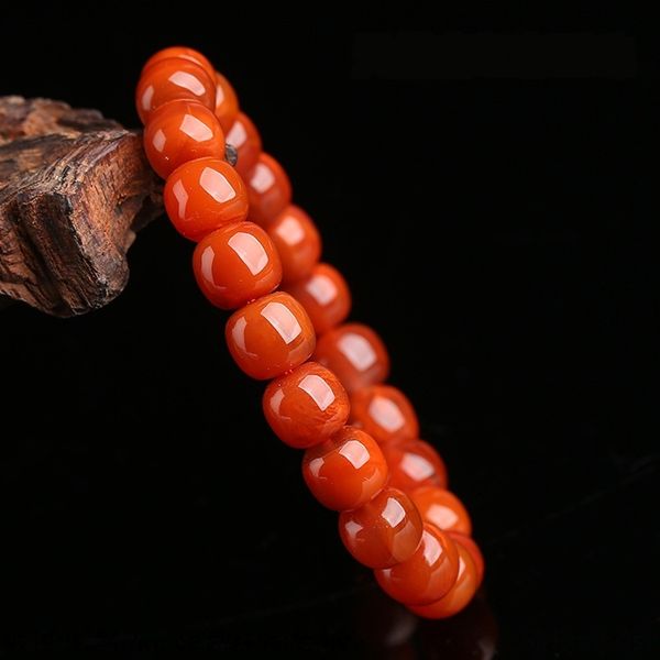 

естественные южного красного агатовые старого тип шарика строка пламя красного цвета браслет яркий браслет агат агат ae9np, Golden;silver