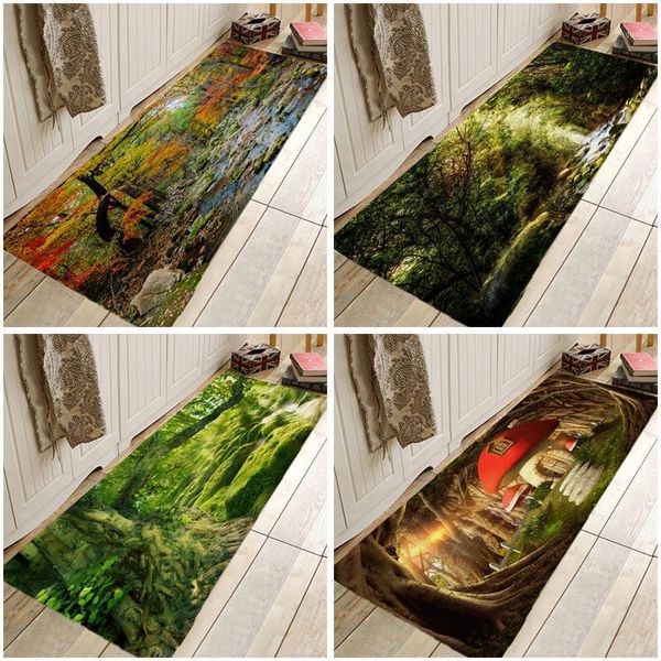

landscape tree carpe secenic doormat kitchen rugs for bedroom living room bathroom anti-slip floor mats1