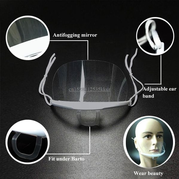 

transparent mask catering special cook food anti-fog l plastic kitchen restaurant smile wmtrmq xhhair