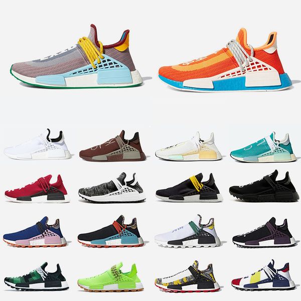 

extra eye nmd human race mens running shoes chocolate dash green solar pack hu pharrell williams heart women men trainers sports sneakers, White;red