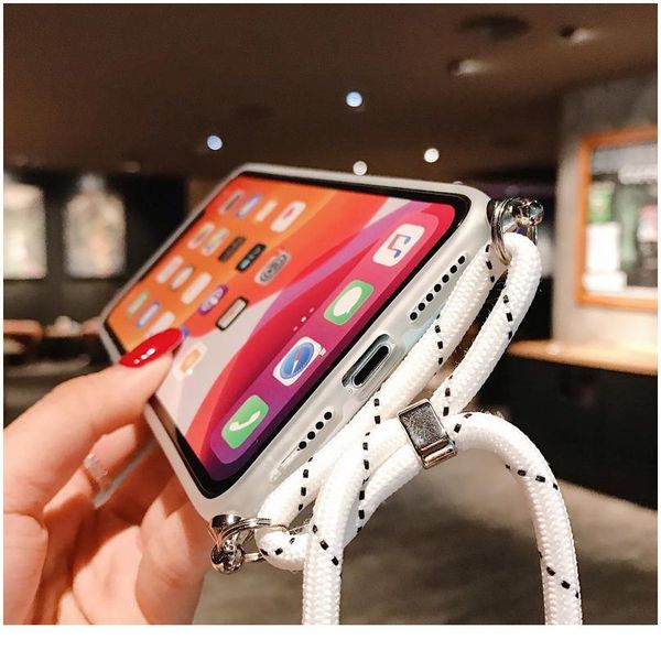 

for iphone 12 11 11pro max x xs max xr marble style phone case cover soft sile tpu with lanyard fo jllddc