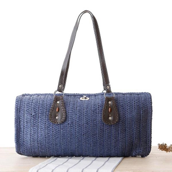 

europe and the united states wind rope seven shibuya shoulder grass knitting fashion retro woven bag summer vacation leisure han