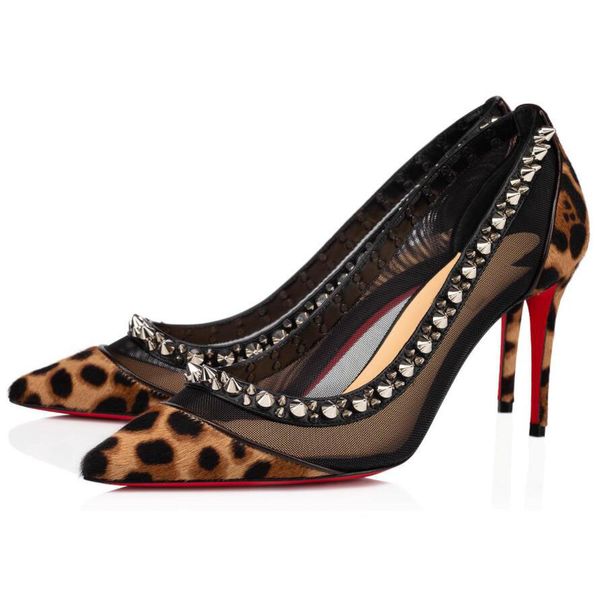

perfect designer galativi spikes pumps women's pointed toe red bottom shoes lady high heels for dress wedding bridals, Black