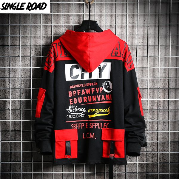 

singleroad men's hoodies men spring sweatshirt male hip hop harajuku japanese streetwear black hoodie men sweatshirts man 201013