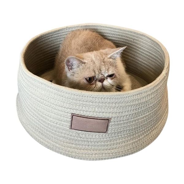 

cat beds & furniture arrival cotton rope knitting pet kennel anti-scratch bed sleeping bags mat scratching board house