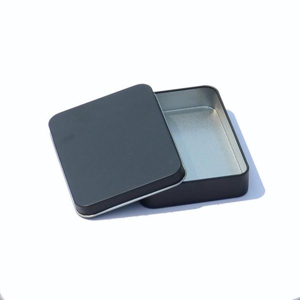 

11.5*8.5*2.2cm mat black rectangle mint tin box candy tea storage box case container wholesale sn1566