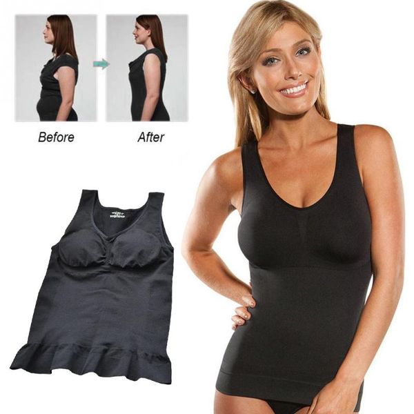 

yoga outfits women gym tank sports vest nylon slim shaper u neck comfortable fitness sleeveless camisole clothes, White;red