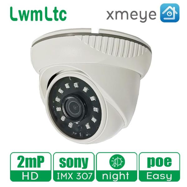 

poe ip camera sonyimx307 3mp 1080p 2mp indoor dome infrared night vision security video surveillance cms xmeye onvif plastic