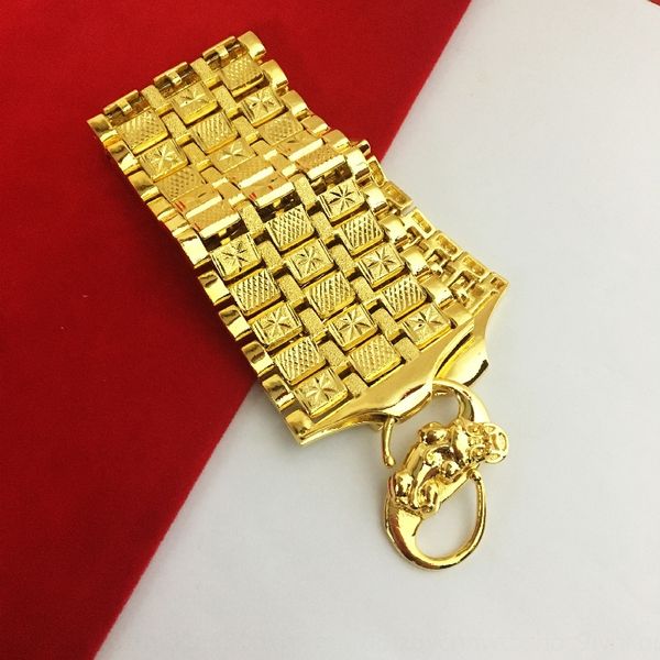 

gold plated jewelry wide watch boss board type 45mm wide men's bracelet 45mm bracelet svngc, Golden;silver