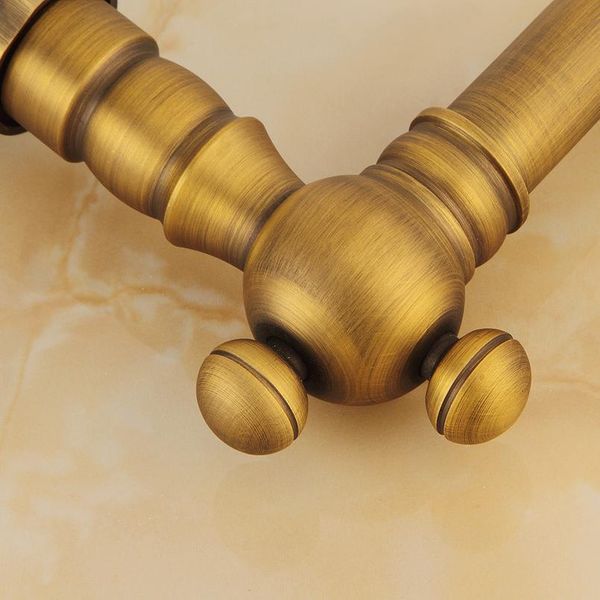 

retro wiredrawing brass bathroom kitchen faucets single holder single hole rotating deck mount faucet cold water m jllagp