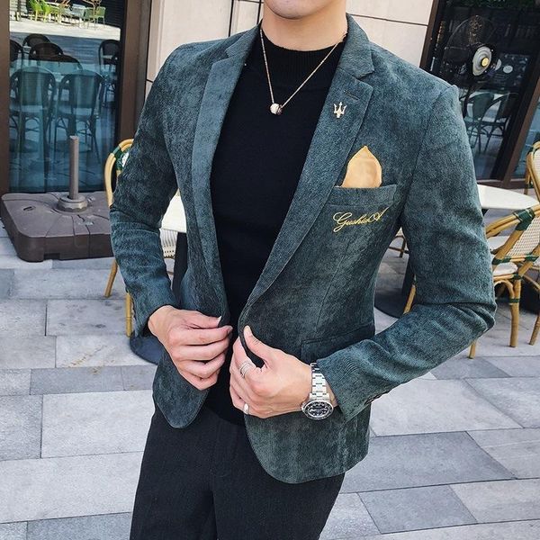 

men's suits & blazers gold embroidery velvet men blazer fashion casual slim fit mens jacket wedding dress male suit coat veste costume, White;black