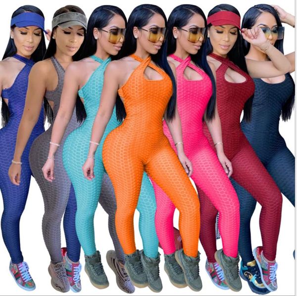 

rt women booty jumpsuits backless plaid booty jumpsuit solid pattern high elasticity bodysuit skinny ladies jumpsuit, Black;white