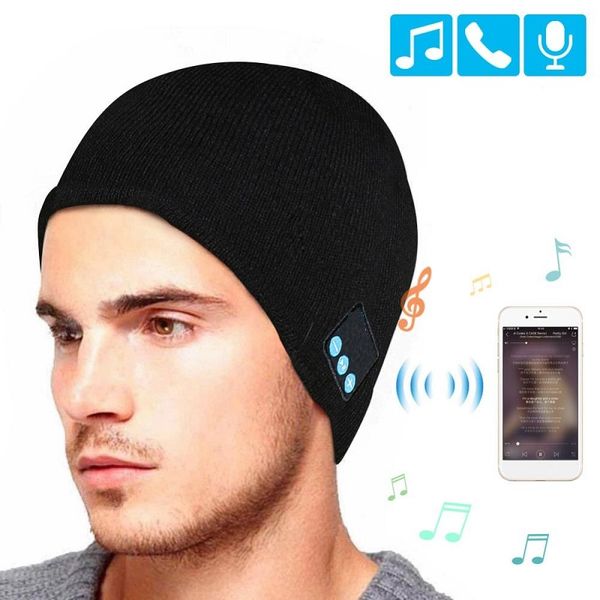 

earphone music hat winter v4.1 stereo wireless headphone cap headset with mic sport hat for meizu sony xiaomi phone gaming headset
