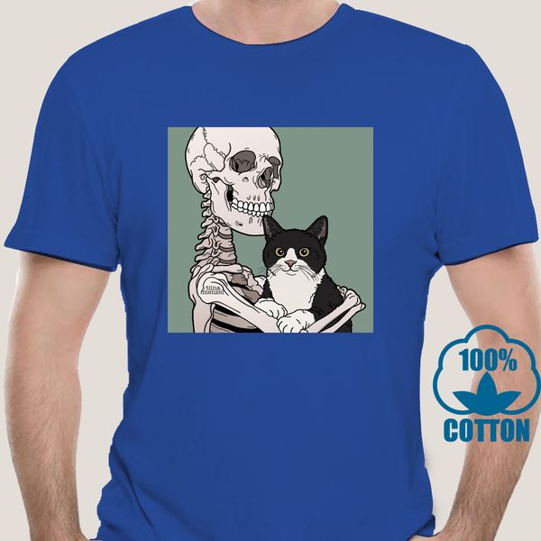 

0013a skull and cute cat printed women vintage casual 's fashion plus size harajuku short sleeve new gothic ins sweatshirt hoodie t shi