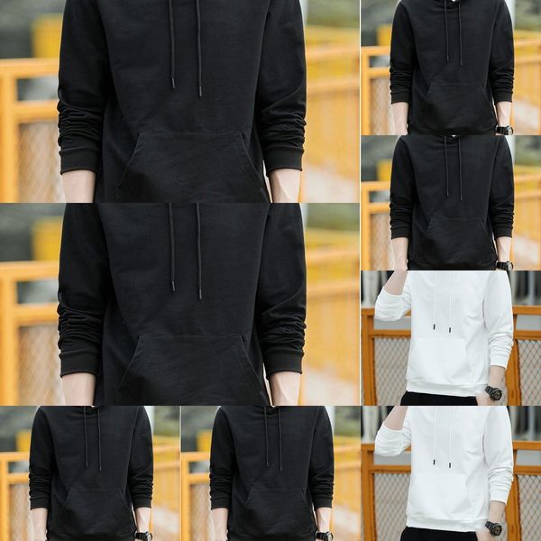 

cotton sweater men's coat hoodiehoodie hoodiespring and autumn thin korean version trend 2020 new autumn men's hoodie couple coat, Black