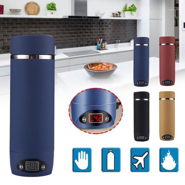 

electric kettles 420ml portable kettle thermal cup coffee travel water boiler temperature control smart camping and hiking1